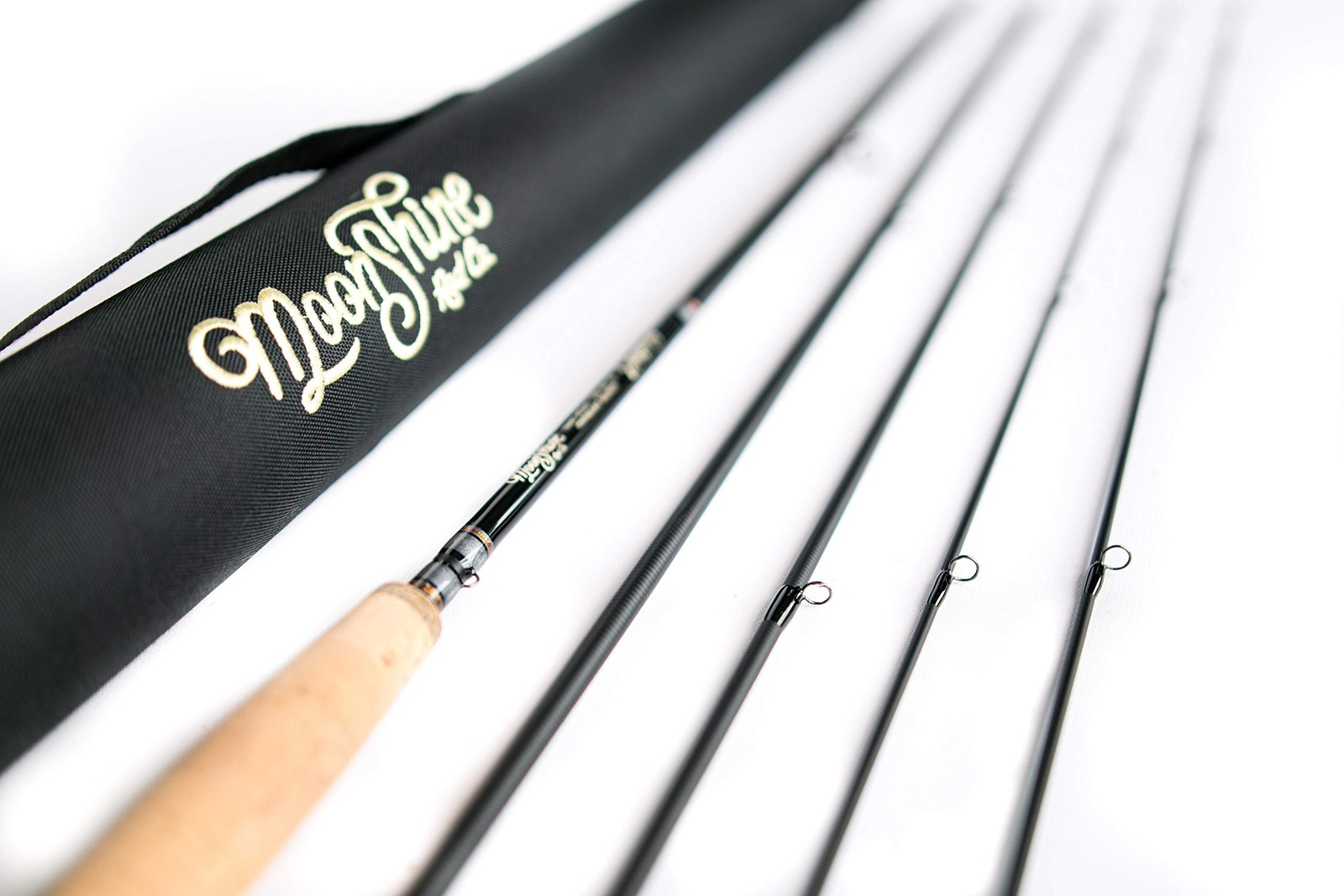 Moonshine Rod Company Fly Fishing Rod with Carrying Case and Extra Rod Tip Se…
