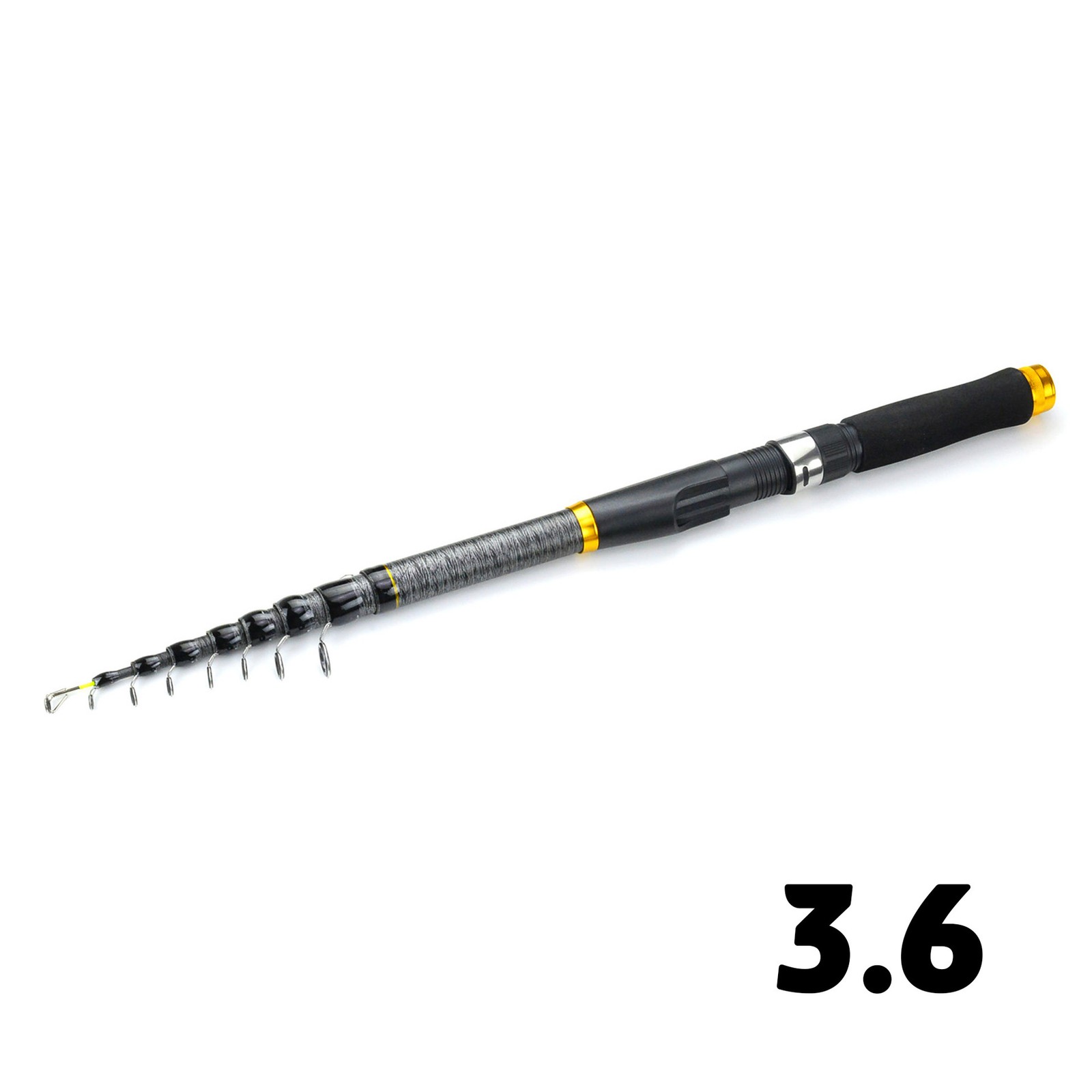 Heavy Duty Telescopic Fishing Rod Pole Sea Saltwater Freshwater 1.8m-3.6m