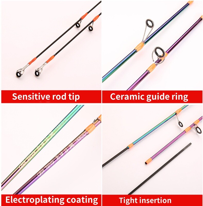 Carbon Lure Fishing Rods Carbon Fiber Spinning/Casting Fishing Poles 1.68M/1.8M