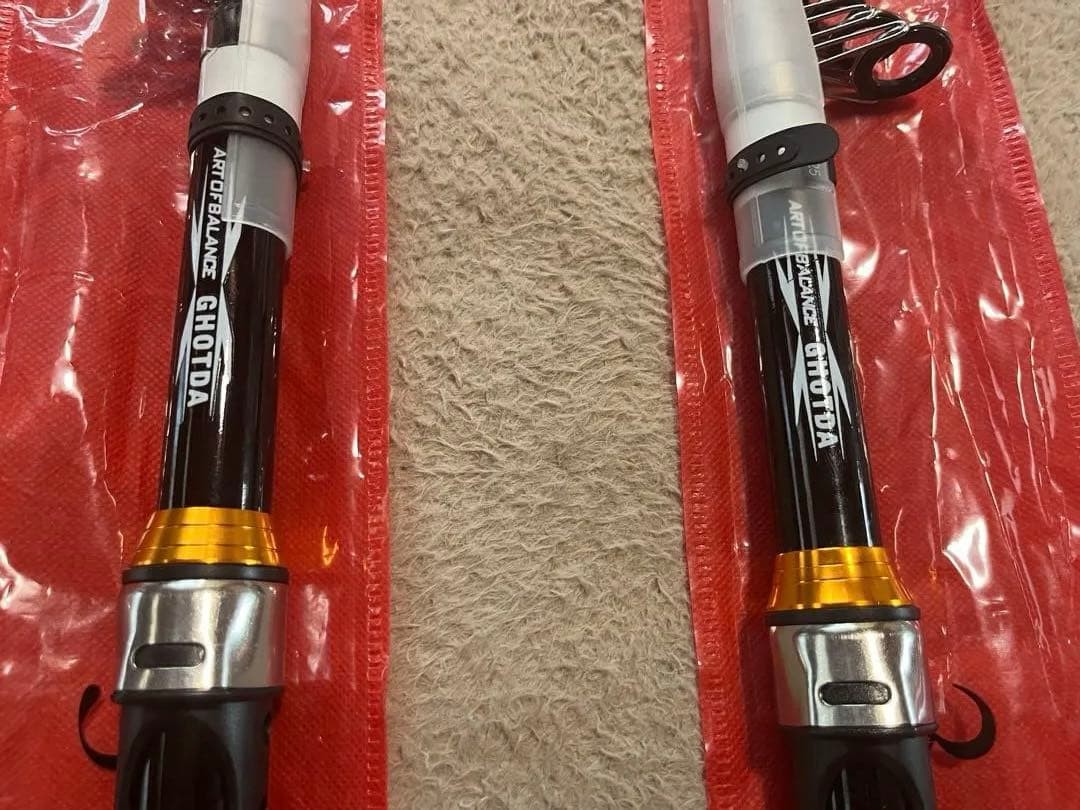 Unused Pack Rod Set of 2 MS-360 Graphite Casting Rods Black & Gold
