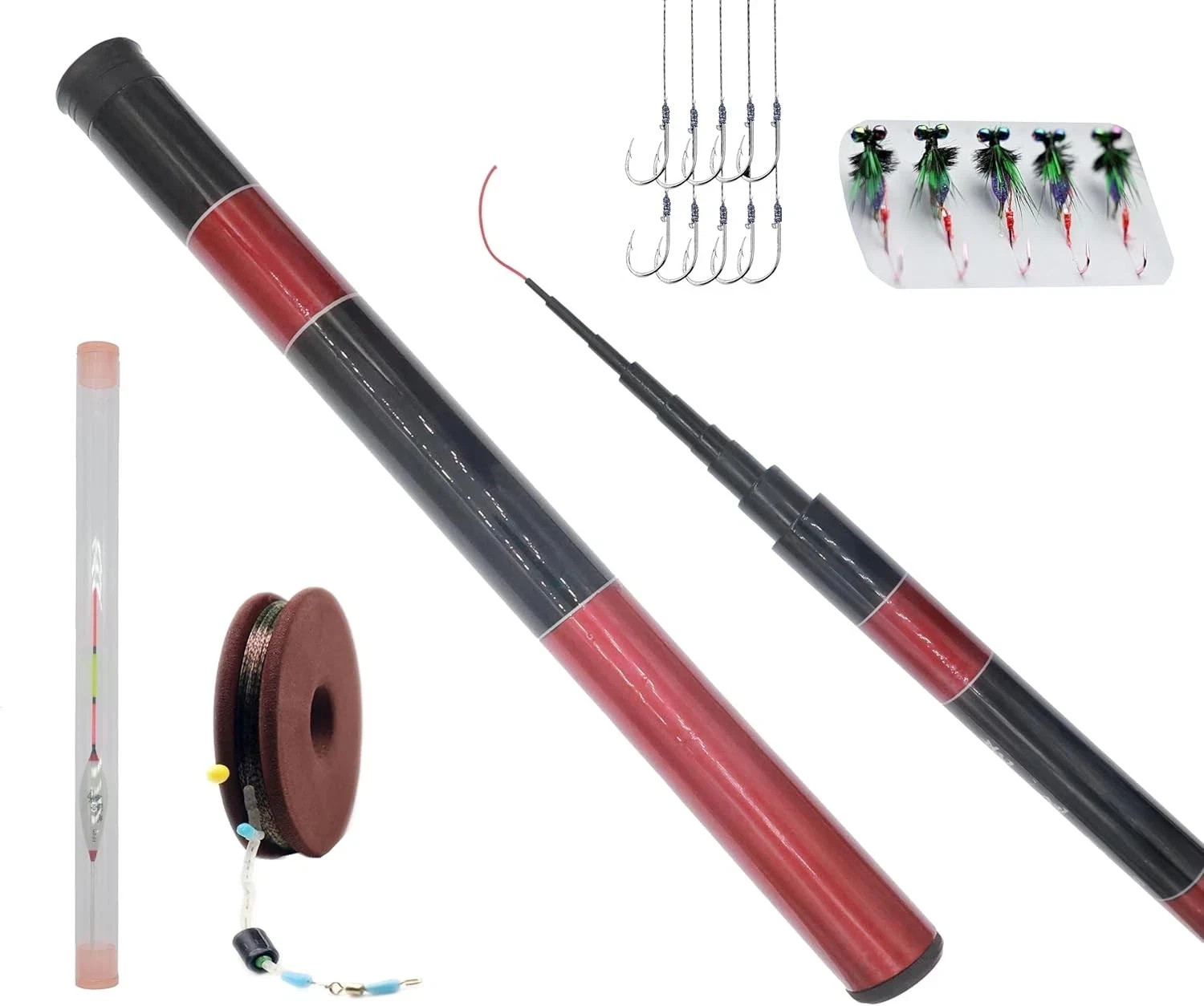 Ultra-Light Fiberglass Tenkara Fly Fishing Rod, 11.8FT – 3.6M, Portable & Ret…