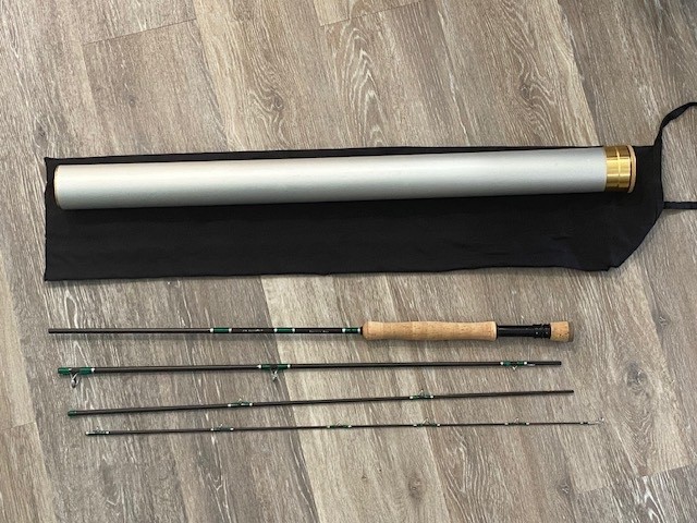 Custom Made Pacific Bay T2F 908-4 9′ 4Pc 8wt Fly Rod W/ Cloth & Alum Tube Unused