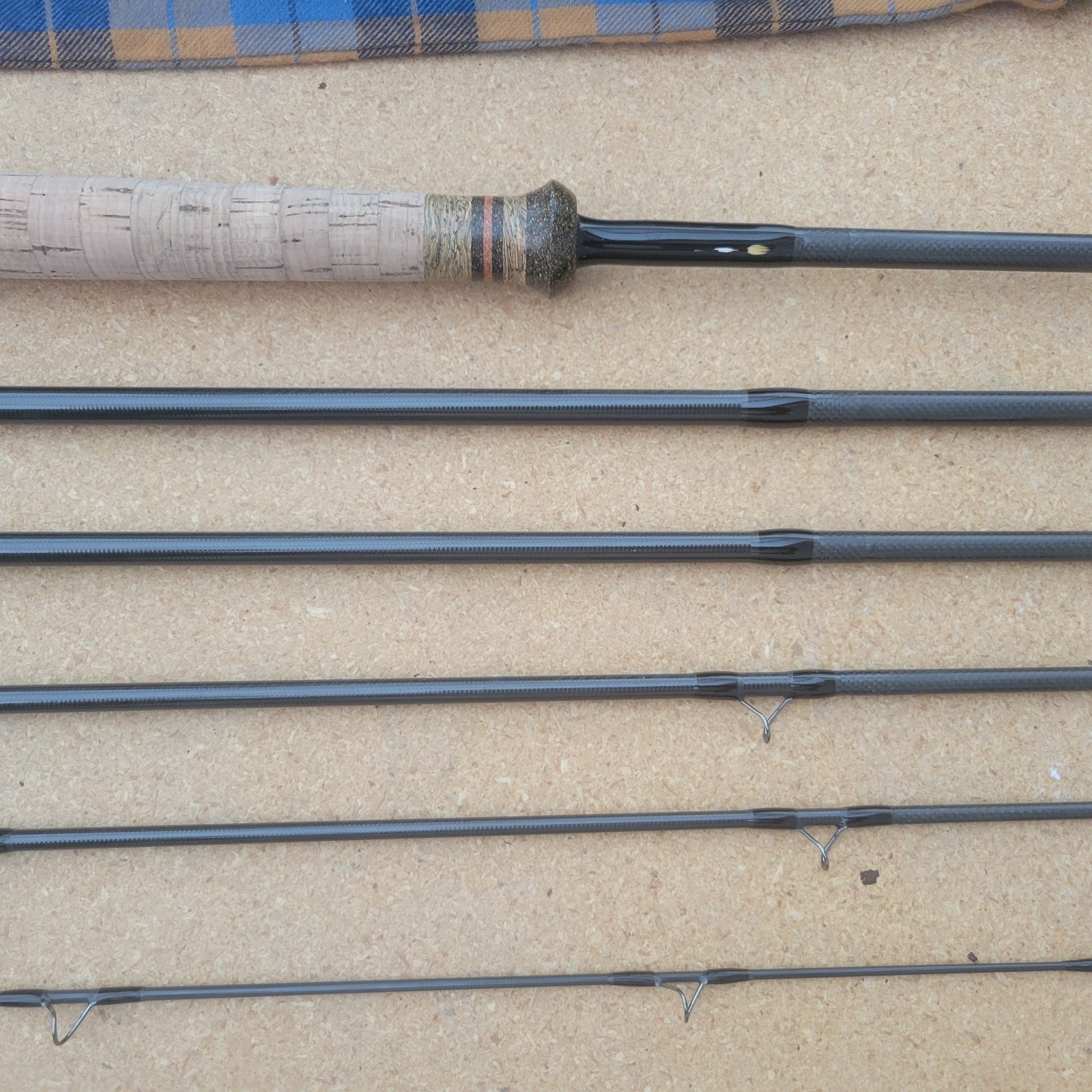 R.B. Meiser Highlander S2H14079CX-6 / 14′ 8wt 6pc EVE Travel Spey Fly Rod w Tube