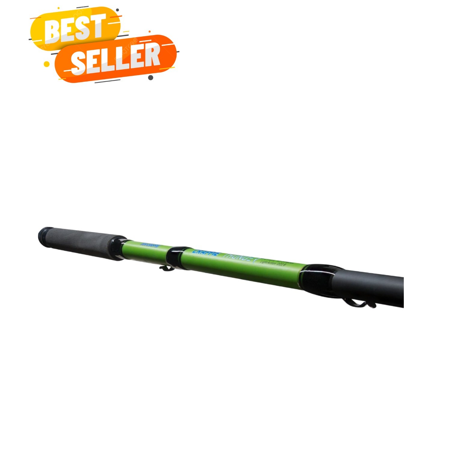 Crappie Thunder Telescopic Fishing Rod, Light Power, Fast Action, Fiberglass…
