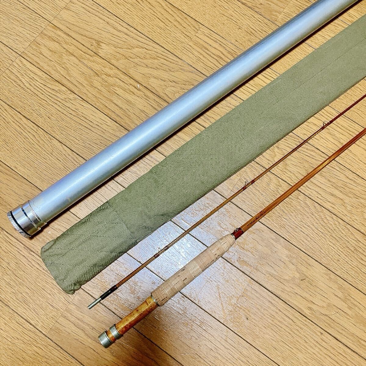 Extremely rare Takada Moriyasu bamboo rod 276-4T fly rod, 2-piece bamboo.