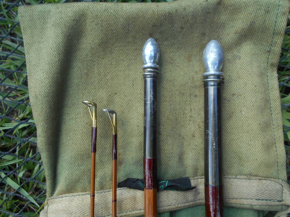 HARDY Bamboo Rod Double Handle 12’7″ 2 Tip Arthur Wood Fly Rod Fishing