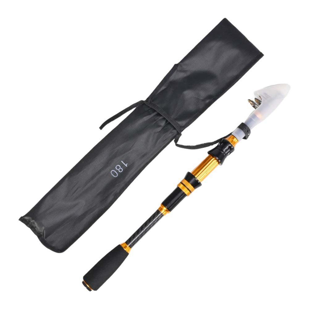 Black Gold Carbon Fiber Spinnings Fishing Rod Short Section with EVA Grip