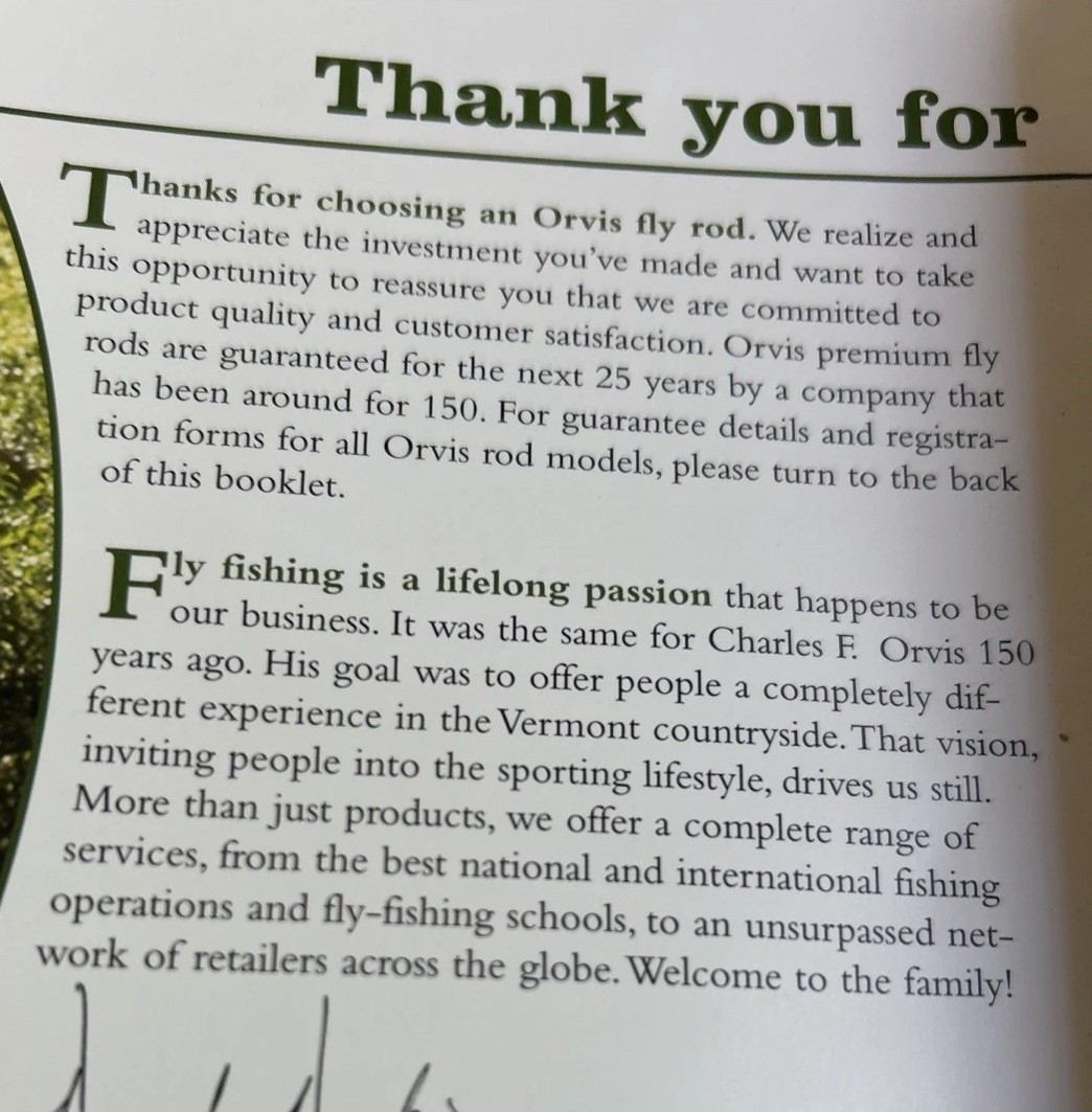 Orvis TLS Power Matrix Fly Rod. 9.5 length wt 3.625 6WT line tip flex 9.5 Mint