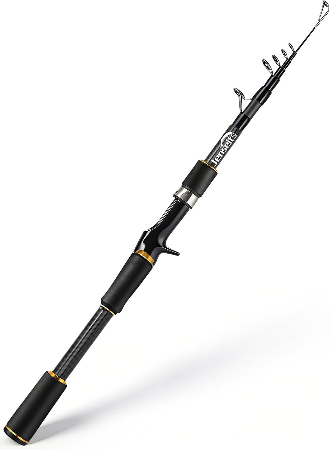 7FT Fishing Rod, 24T Carbon Fiber Telescopic & 4-Piece Travel Rod, Spin and C…
