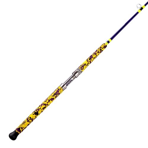 Catfish Fishing Rods – 7’6″ One-Piece Glow with Black Light Albatross Purple