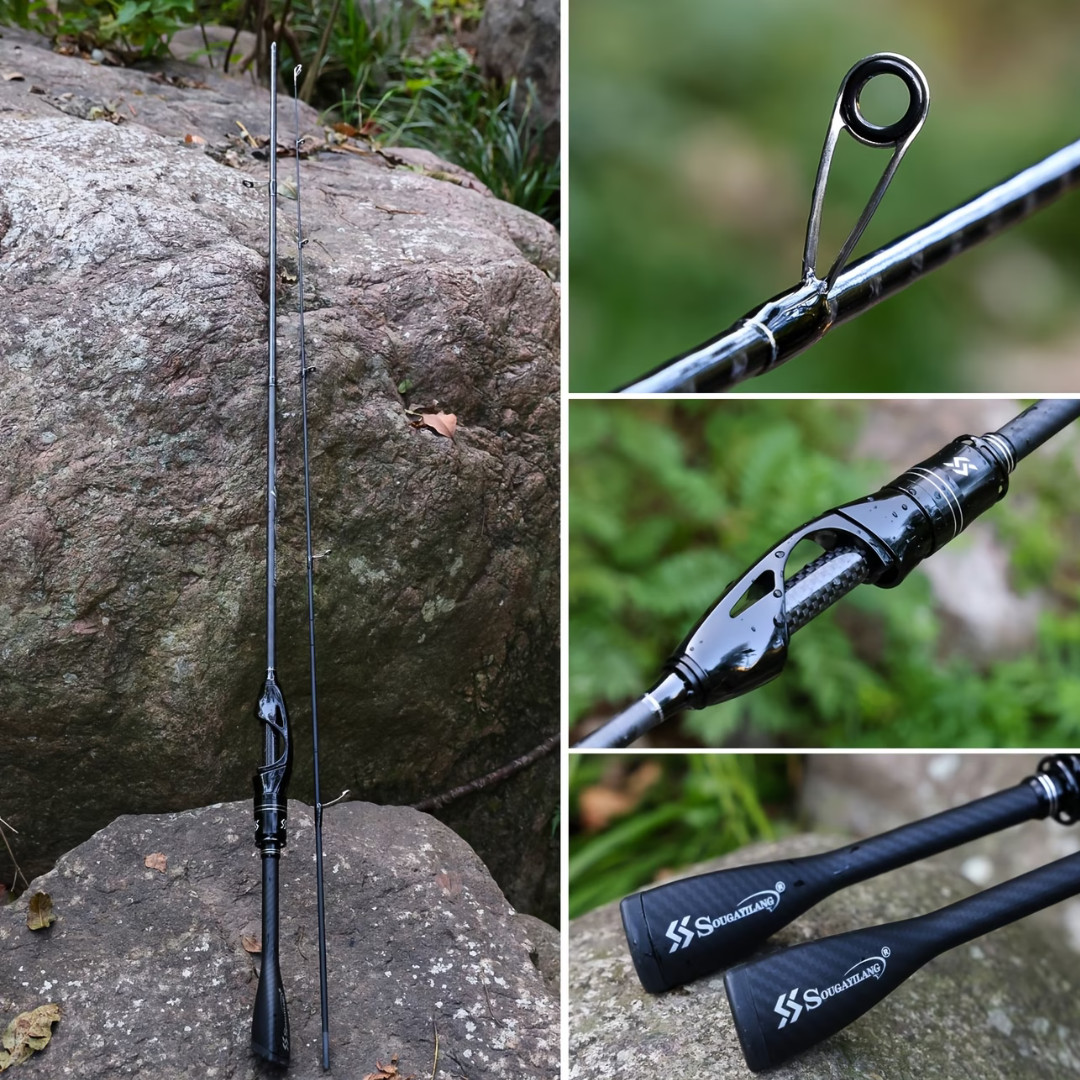 6 Feet Light Fishing Rod Sougayilang Spinning 2 Section Rod 10-20g Weight Cast