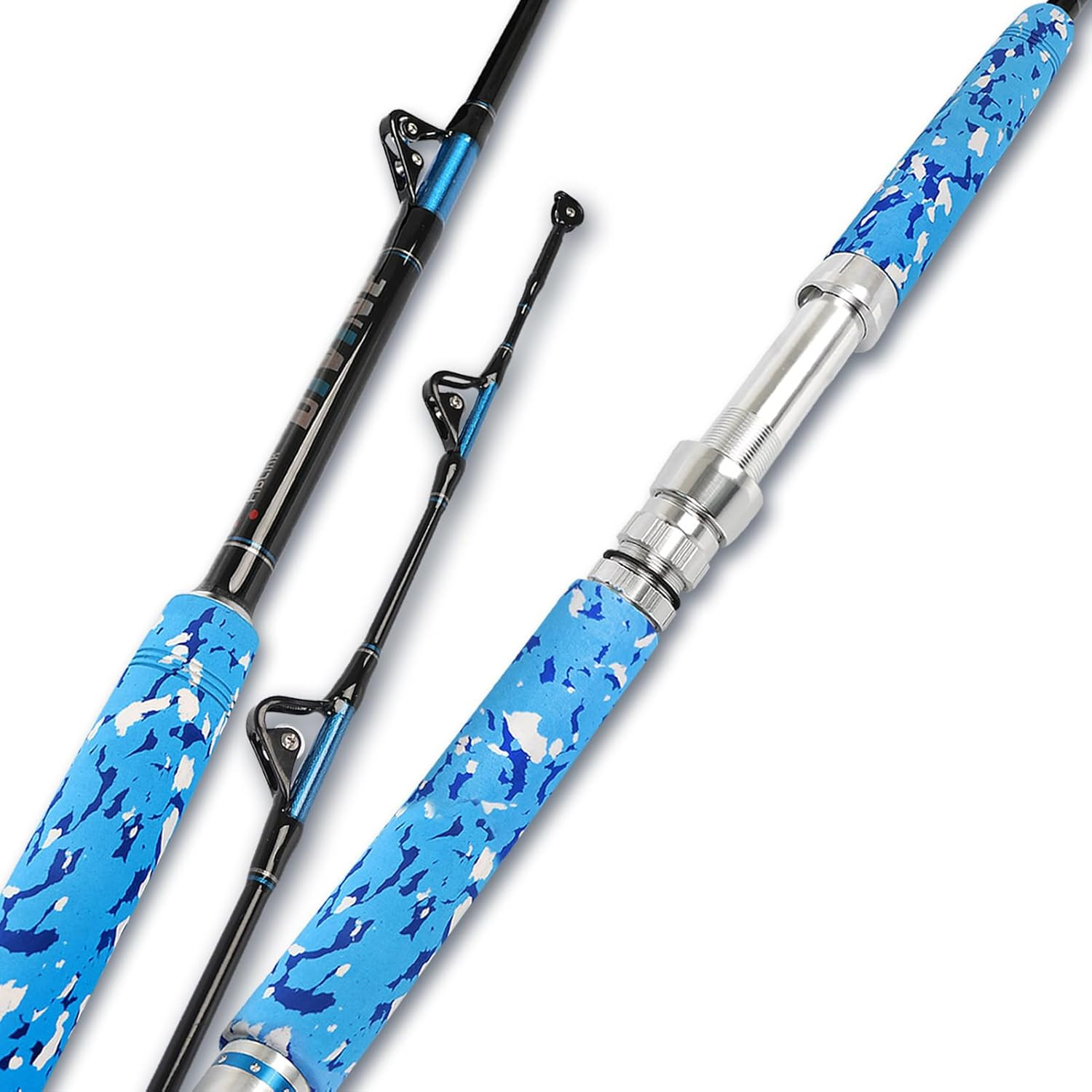 Fishing Trolling Rod 1 Piece Saltwater Offshore Heavy Roller Rod Big Game Conven