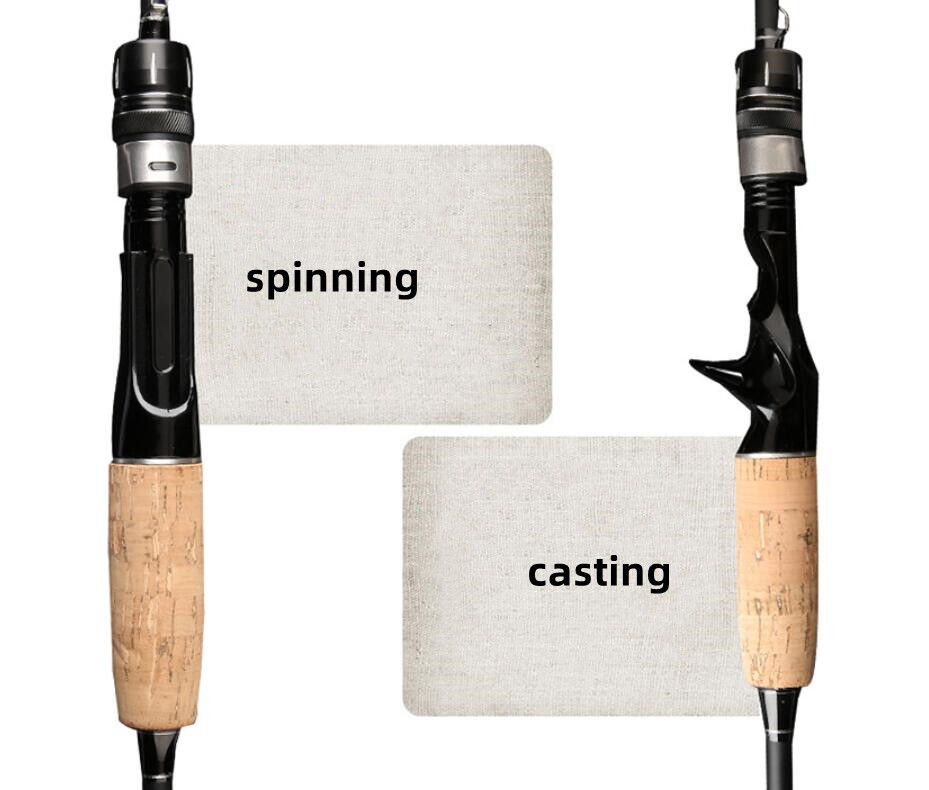 1.65M/1.8M Fishing Rod Carbon Fiber Spinning Casting Fishing Pole 2 Tip Fast Rod