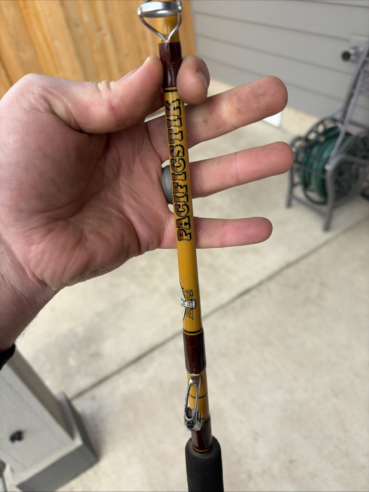 Vtg Fenwick ST 1655 PacificStik Fenglass 30-80Lb Fishing Rod 7 Guides 51/2 Feet