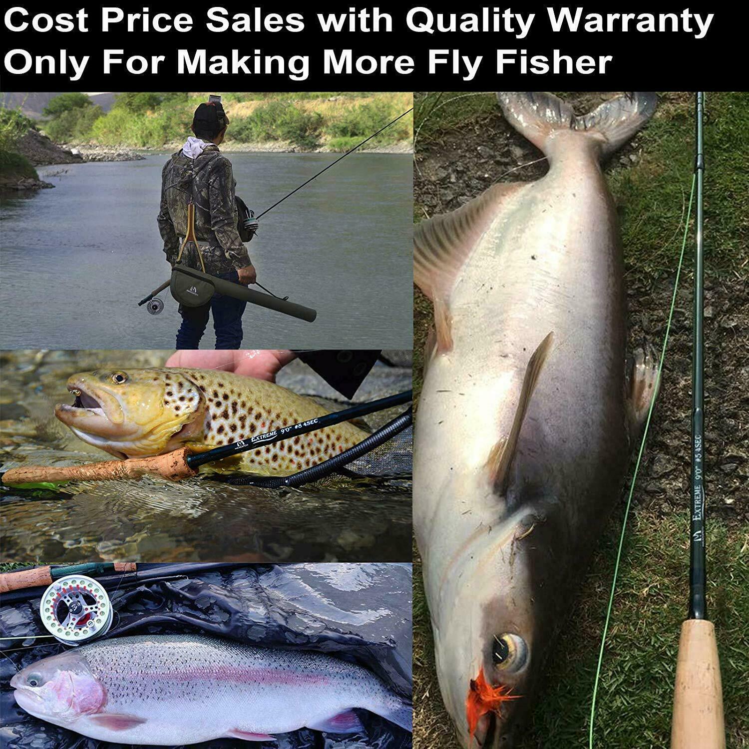 Extreme 3/4/5/6/7/8WT Fly Fishing Rod Kit, New Starter, Whole Combo