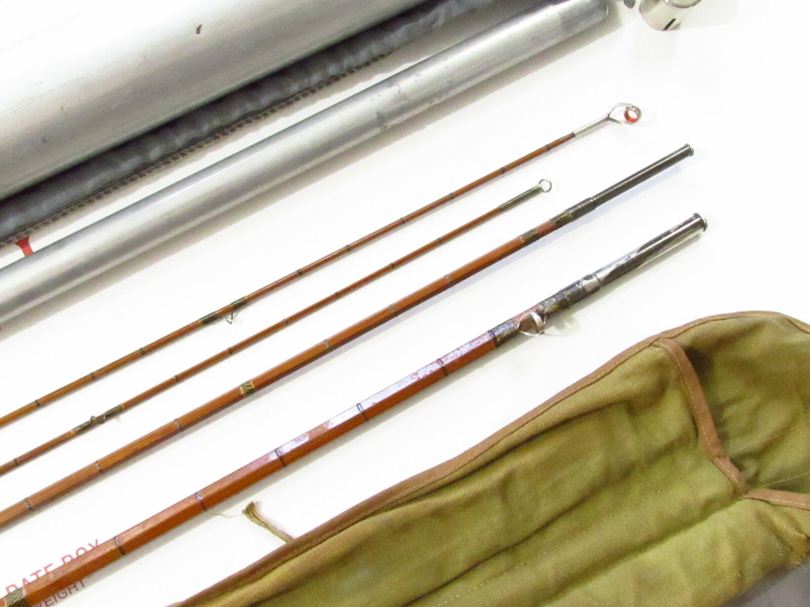 1930S USA ABBEY & IMBRIE CHUBB MONTAGUE 8′ 1/2 FT BAMBOO FLY ROD FOR RESTORE