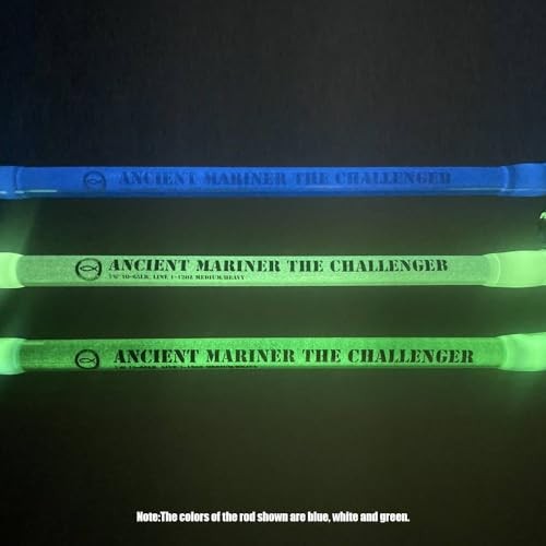 Catfish Fishing Rods 7’6 Glow in The Dark The Challenger Casting Rod, Green
