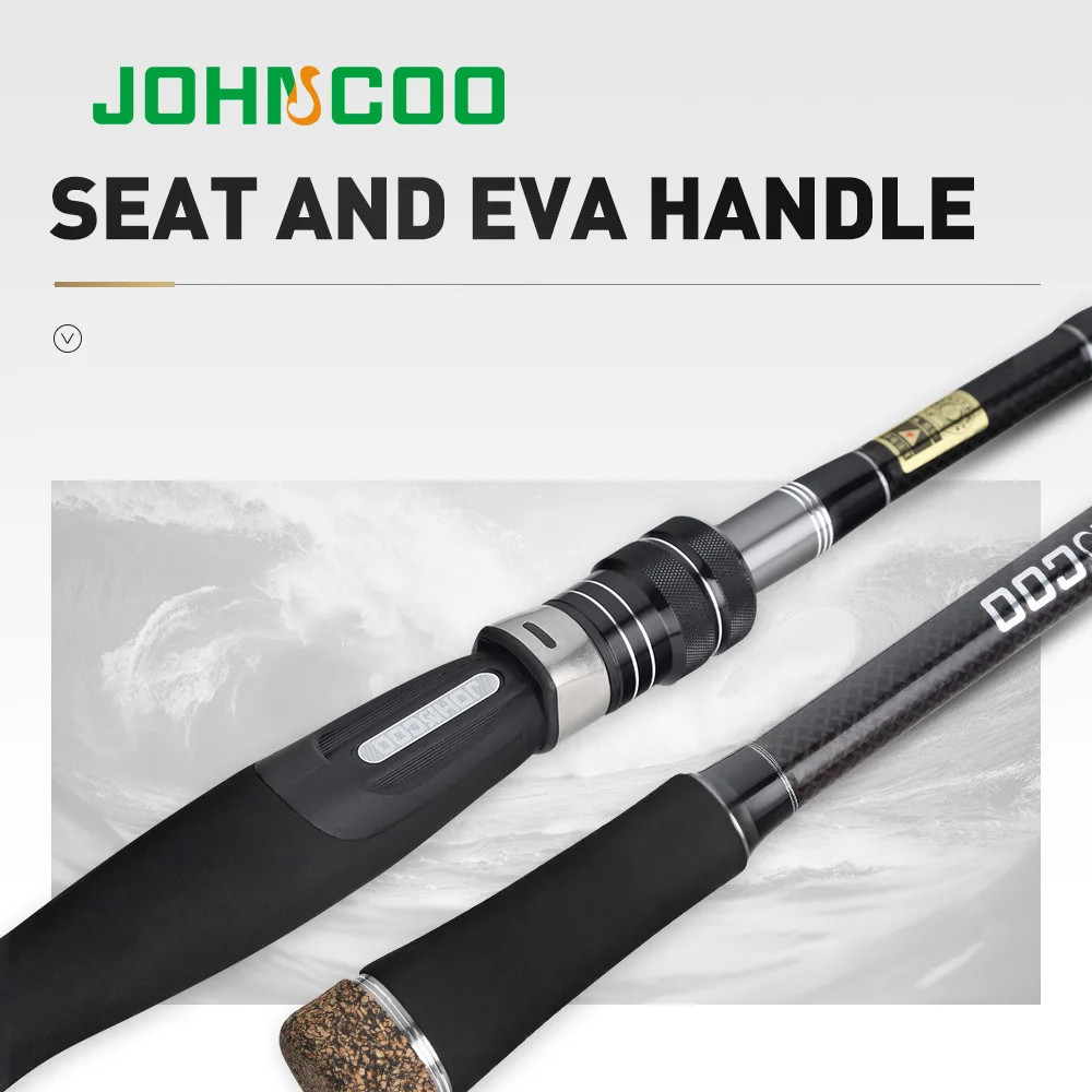 JOHNCOO Carbon Fishing Rod 2.7m 3.0m MH H Power Spinning Sea Bass 3 Section