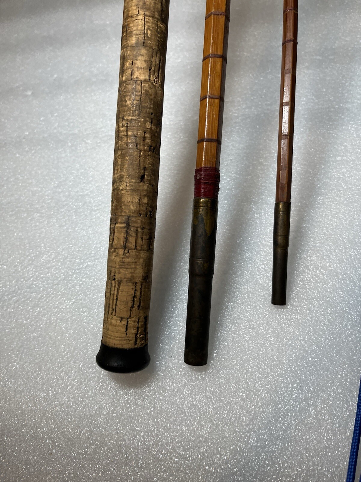 Vintage Noris Original 0211 Wood Fishing Pole 3 Sections 5’ Each Total 14’ 7”