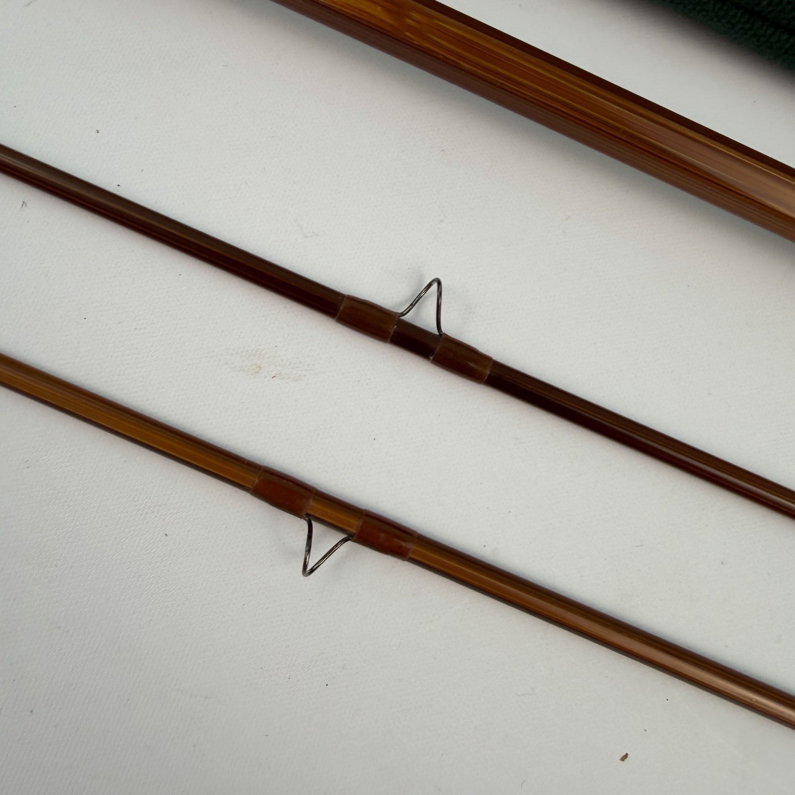 Vtg CW Jenkins & Son Signature Split Bamboo Fly Rod 7’6″ 4/5wt Tube Sock Ex Tip