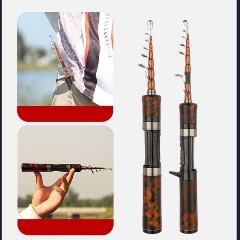 Spinning Rod 5ft 6ft Telescopic Rod Carbon Fast Travel Trout Rod Casting