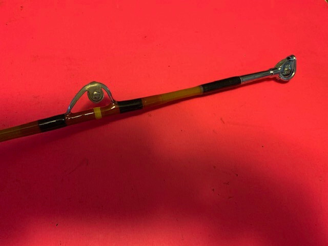 VINTAGE CUSTOM SABRE 6 FOOT 6 INCH 50 TO 100 POUND RATED TROLLING FISHING ROD