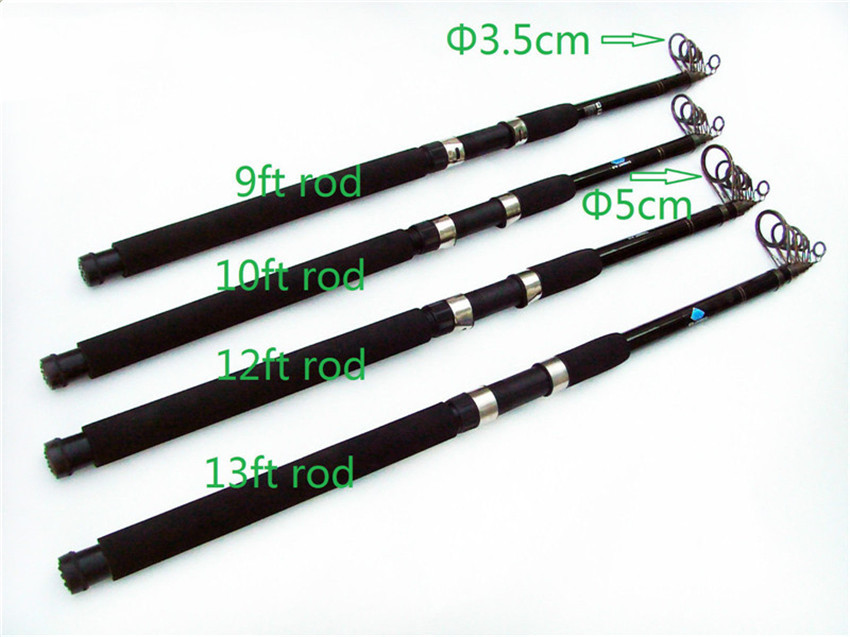 Superhard 2.7m 3m 3.6m 3.9m Telescopic beach spinning sea rod CW:200-300g