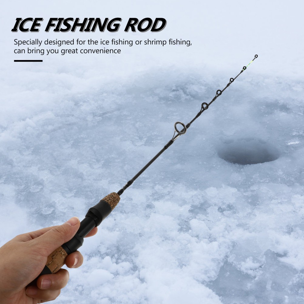 1Pc Double Fishing Rod Ice Fishing Rod for Winter Outdoor Prawn Rod
