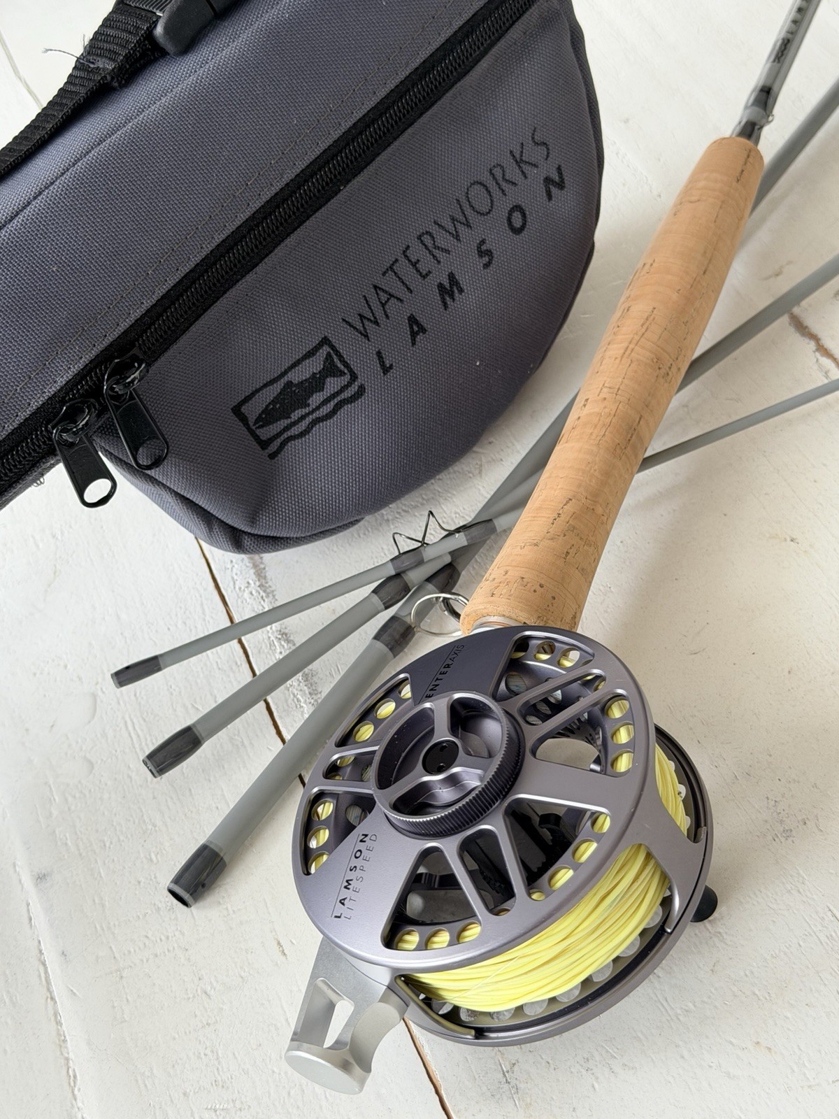 **BEAUTIFUL**🔥WATERWORKS LAMSON CENTER AXIS 5wt. 9’ft Fly Rod ~LEDENDARY~🔥