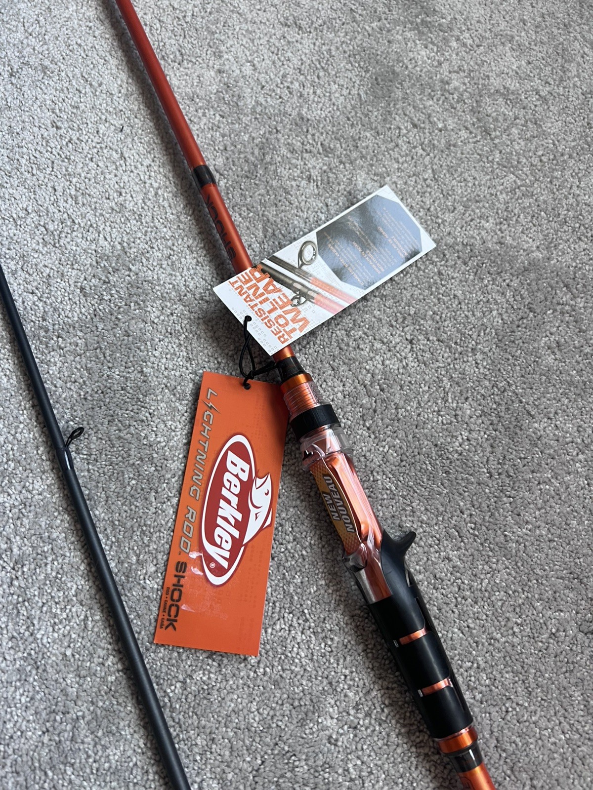 Berkley Lightning Rod Shock (Casting Rod) Orange Black Fishing Rod Baitcast