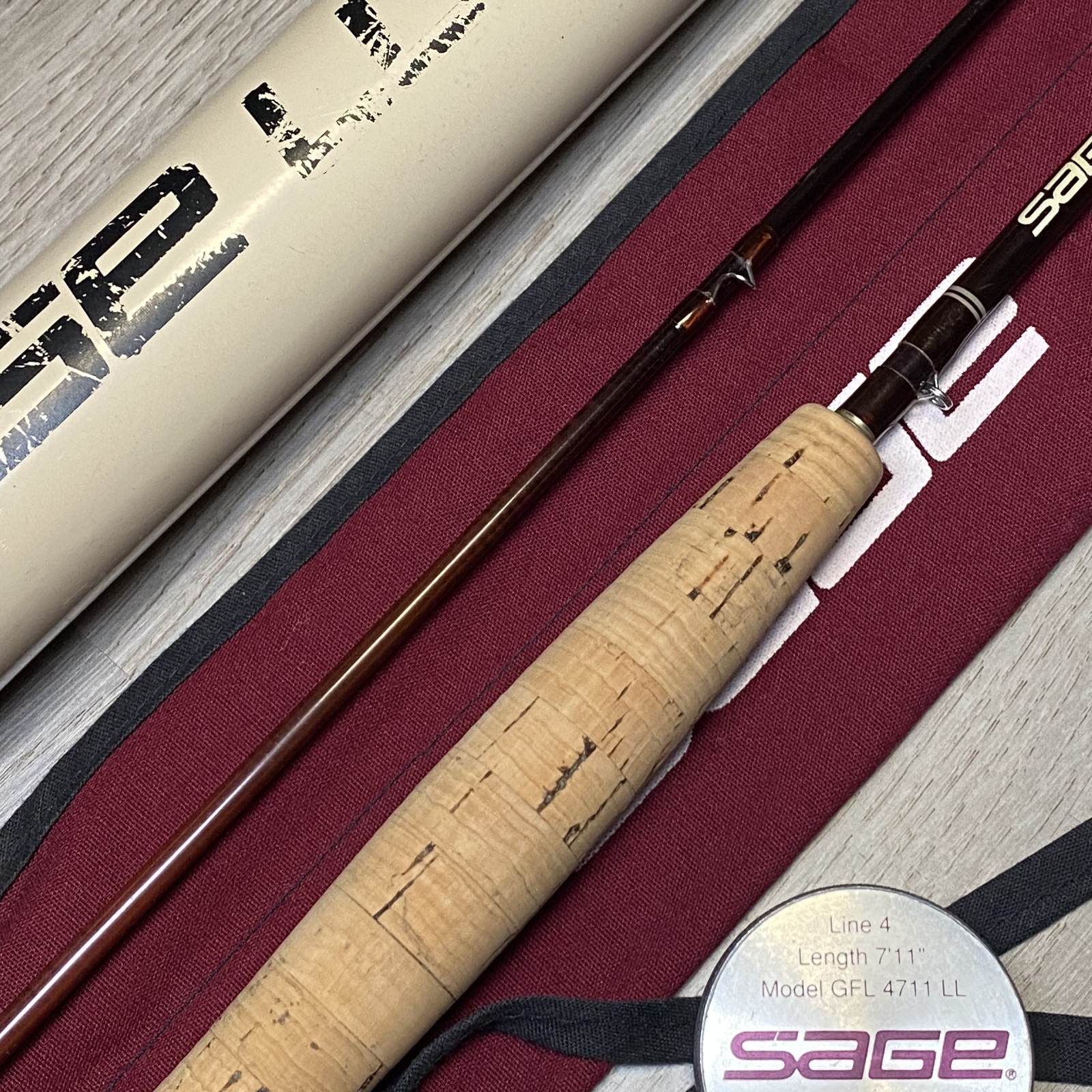 Sage Graphite III GFL 4711 LL 4wt 7’11” Fly fishing rod w/Sock Tube