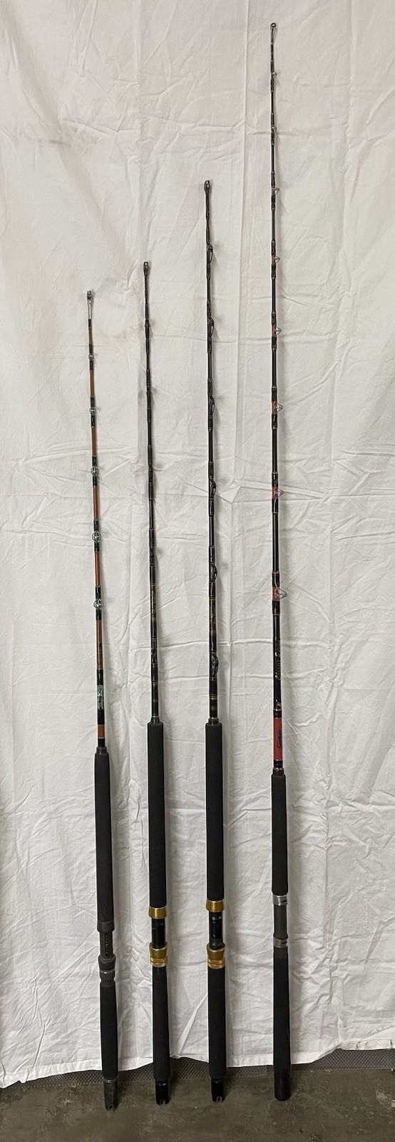 Lot of 4 Deep Water Fishing Rods USA – 3 Calstar & 1 Seeker – PLEASE READ