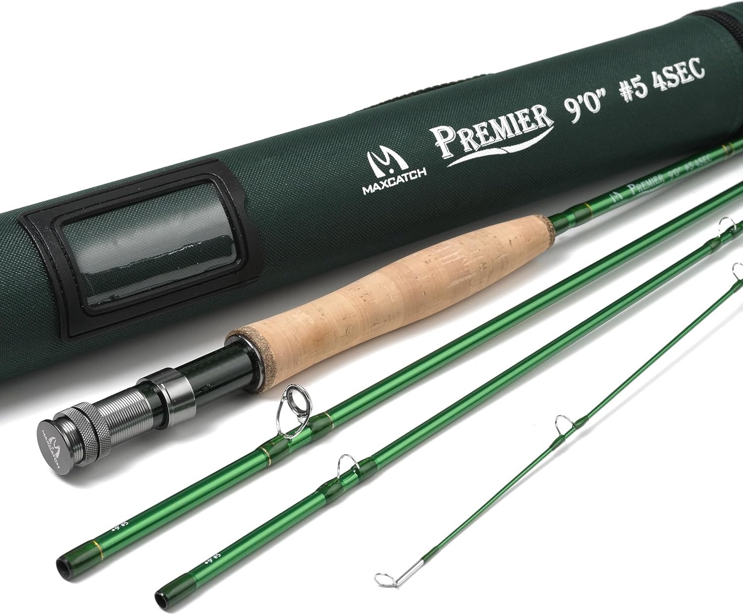 Lightweight 9′ 6wt Fly Fishing Rod with AA Cork Grip and Hard Chromed Guides