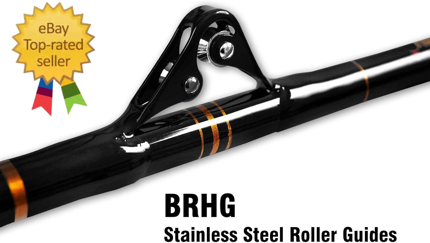 Bent Butt Fishing Rod 2-Piece Saltwater Offshore Trolling Rod Big Game Roller Ro