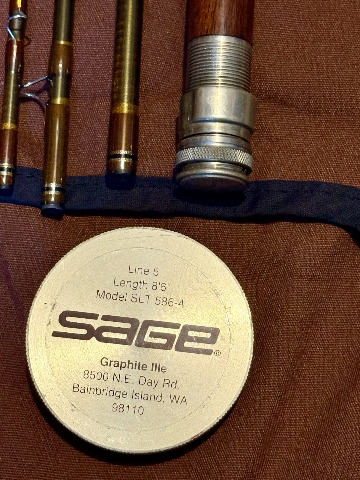 SAGE SLT 8 Foot 6 Inch Graphite 3e 4 Piece # 5 Trout Fly Rod & Travel Tube