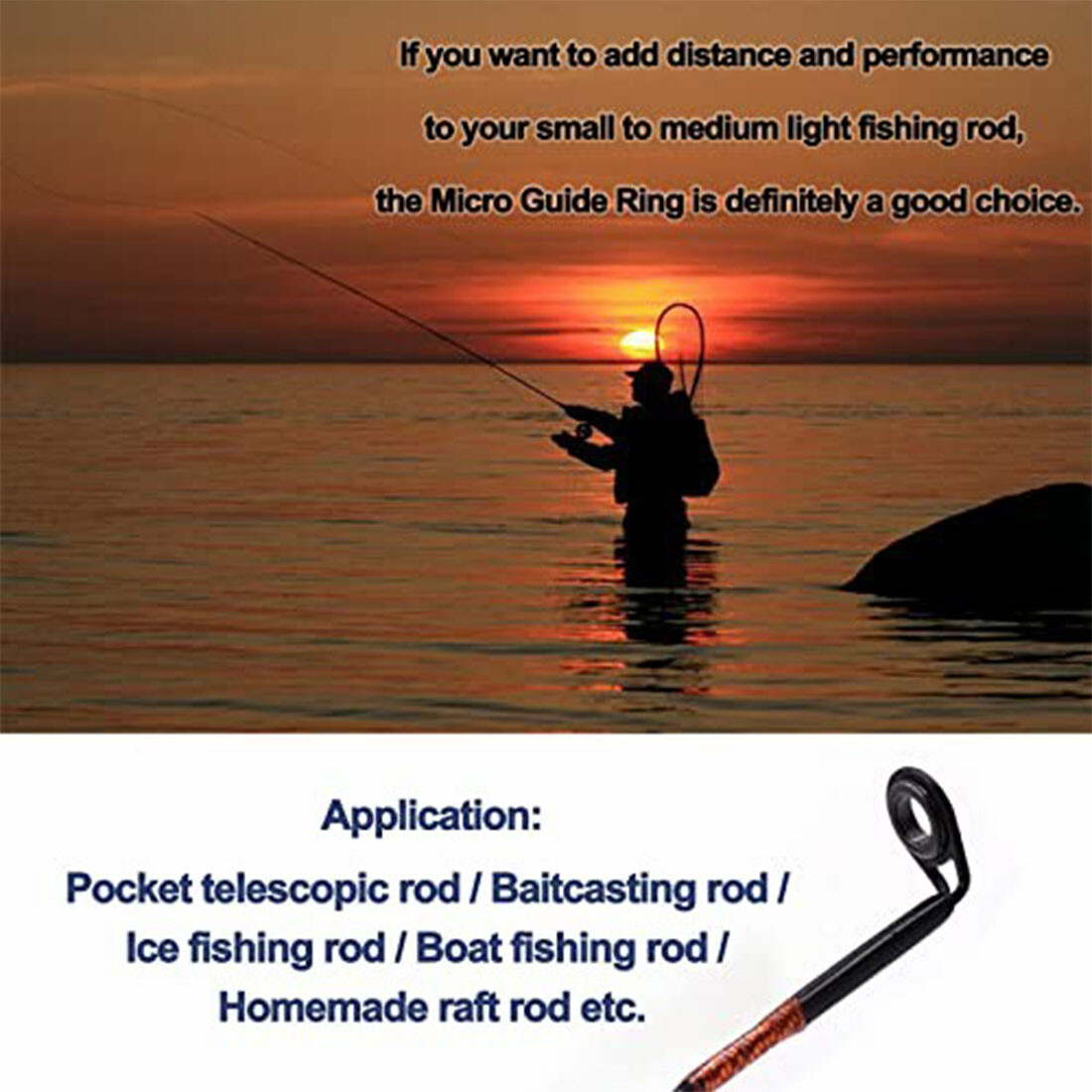 Fishing Rod Guides 5~10pcs MKT Rod Repair Kit Tip Top Guides Stainless Steel Set