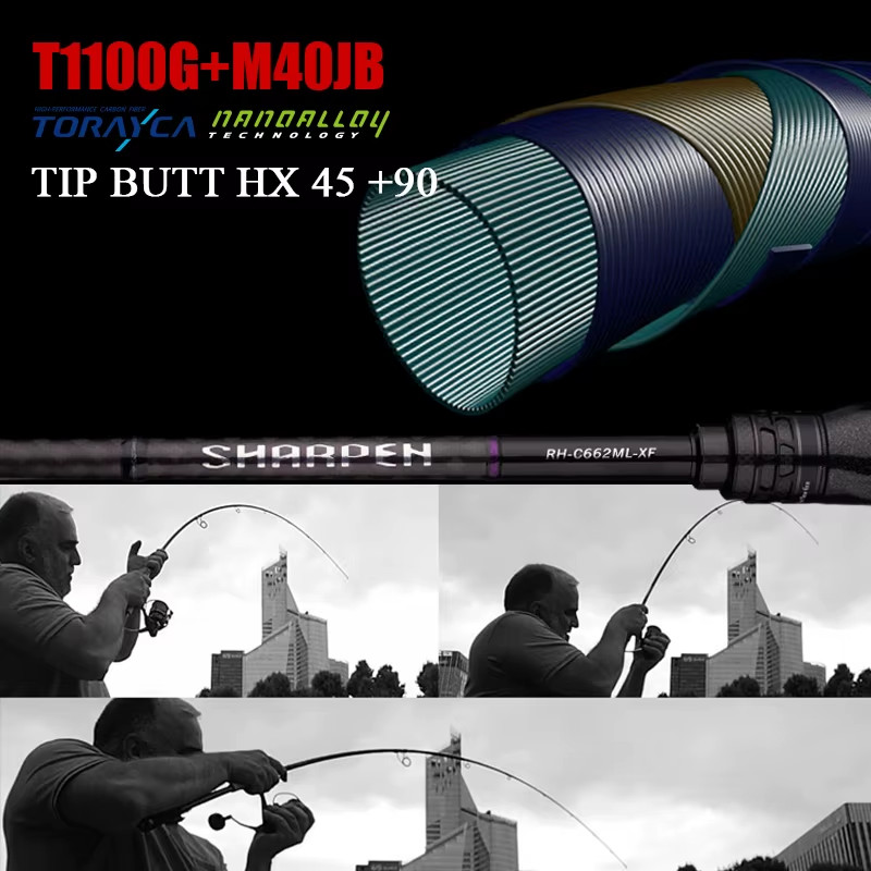 H PURELURE SHARPEN Fishing Rod – Spinning & Casting XF/MF Action, FUJI Components