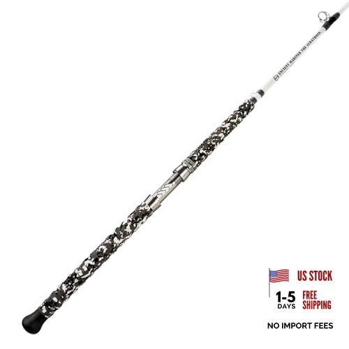 Catfish Fishing Rods – 7’6″ One-Piece Glow with Black Light – Albatross White