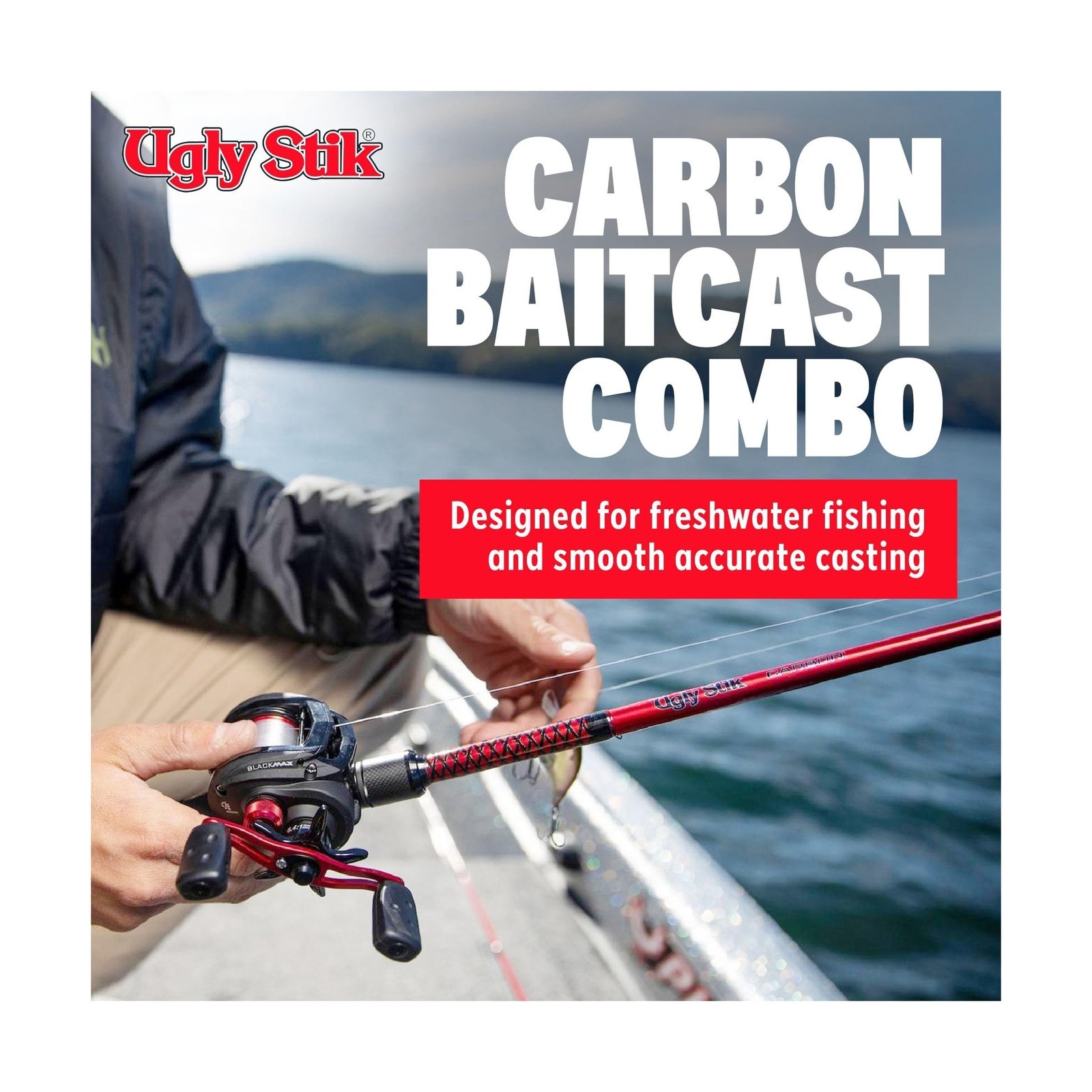 Carbon Low Profile Baitcast Reel & Fishing Rod Combo – Ugly Stik