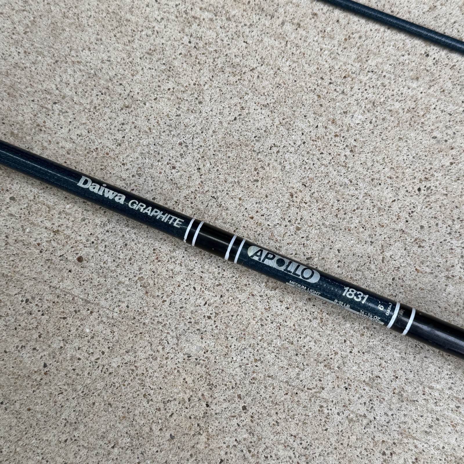 Vintage Daiwa APOLLO 1831 Graphite Rod Ultra Light 6 ft 2 Pc Rod Fishing Blue