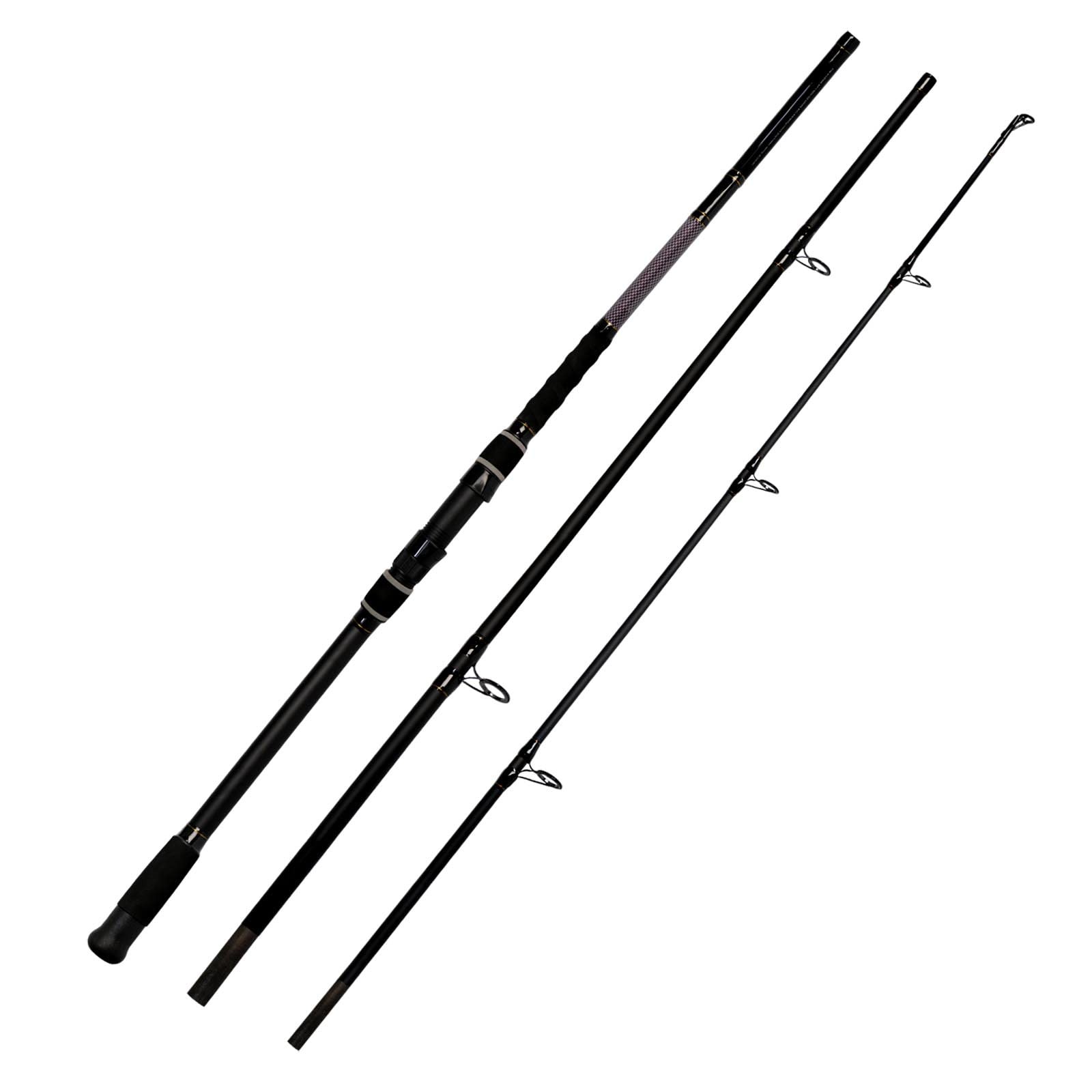 Fiblink Surf Spinning Rod Portable Travel Fishing 12 Feet, Black