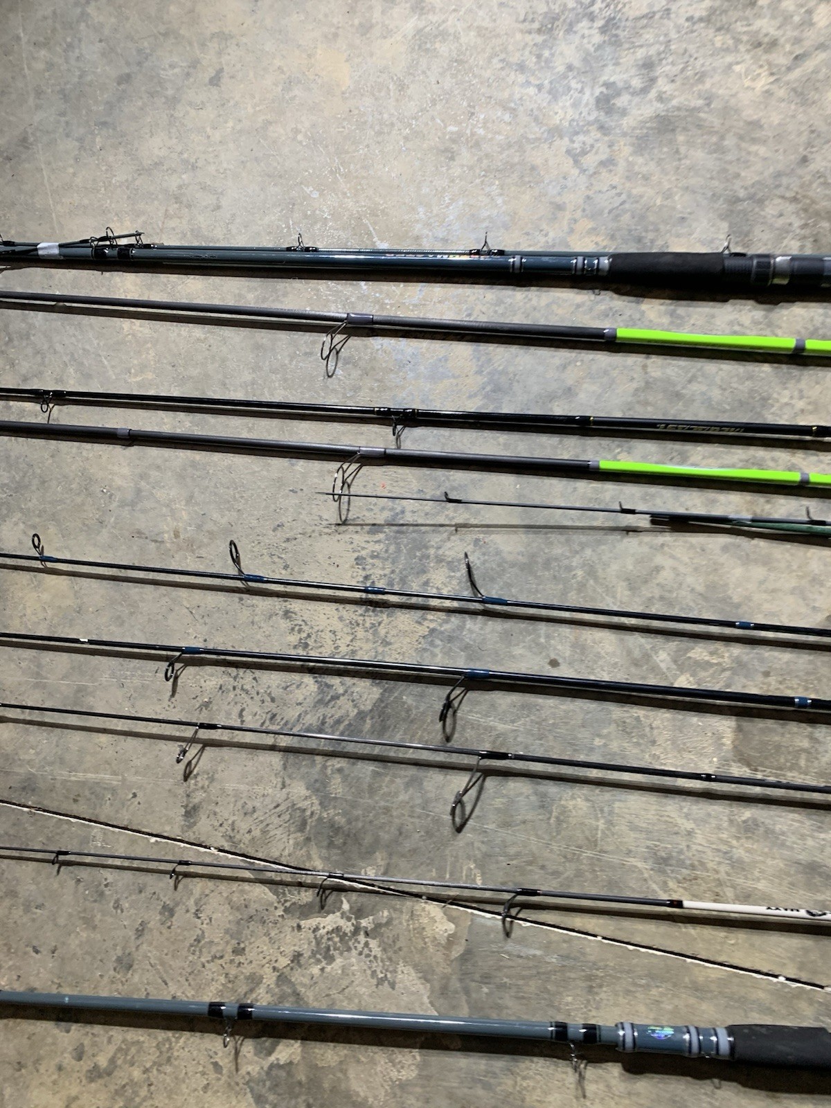 LOT OF 10 BASS PRO SHOPS FISHING RODS (BROKEN)