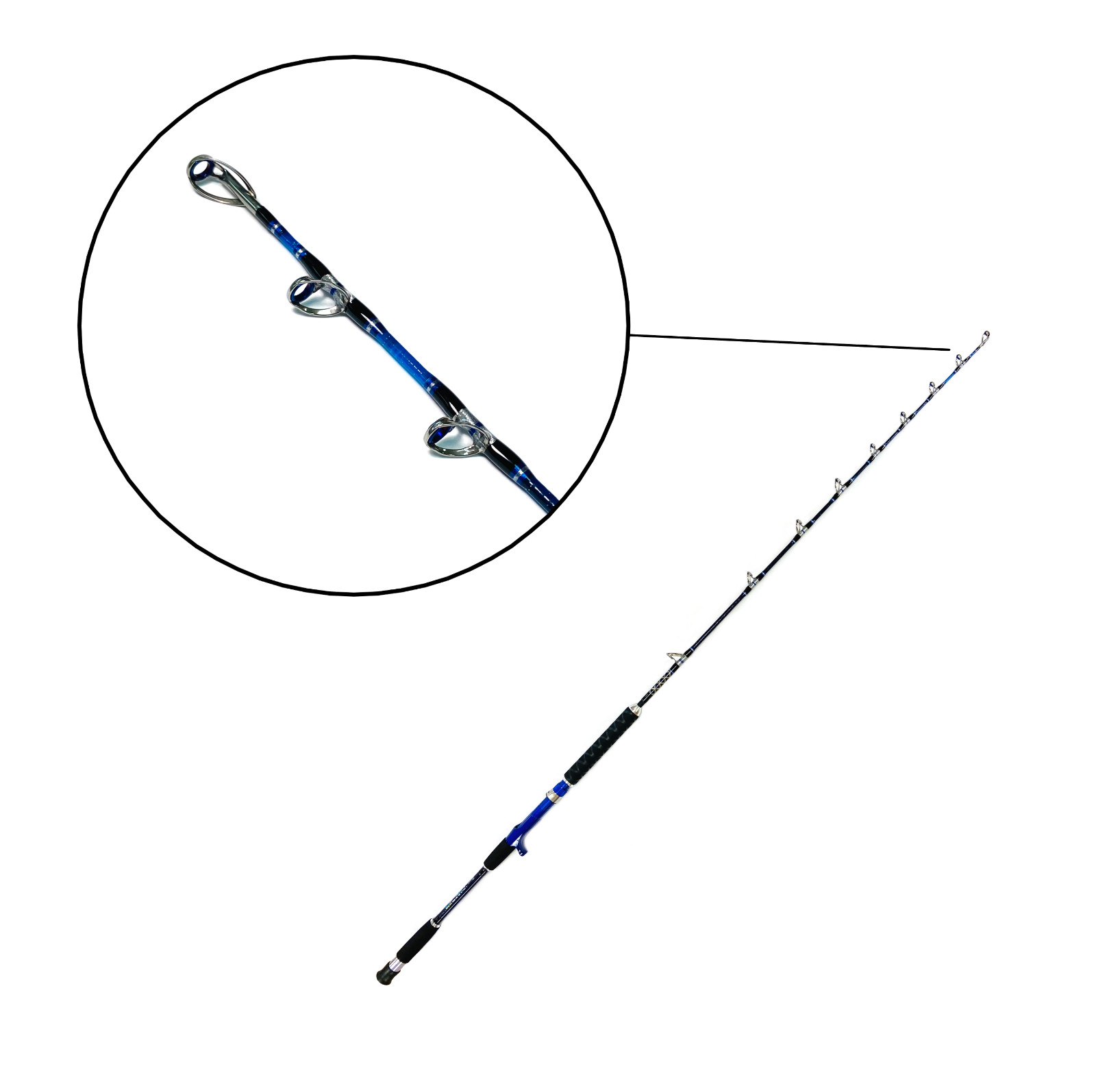 EatMyTackle Pro Jigging Saltwater Fishing Rod | 30-50 lb. Fast Action