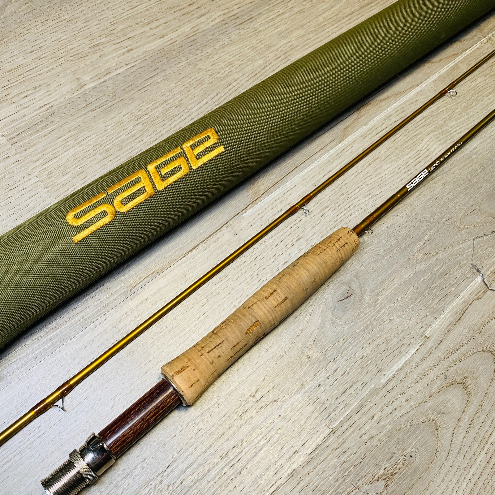 Sage Launch 376 3wt 7’6″ Fly fishing rod w/tube case