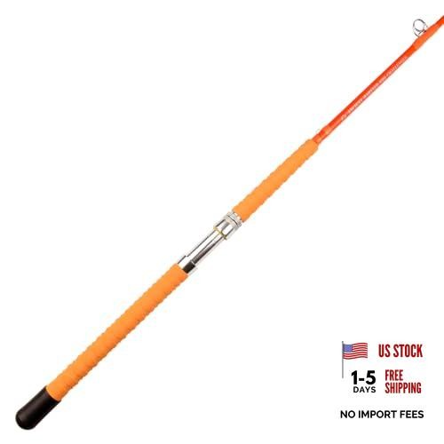 Catfish Fishing Rods 7’6 Glow in Dark The Challenger Casting Rod, Orange
