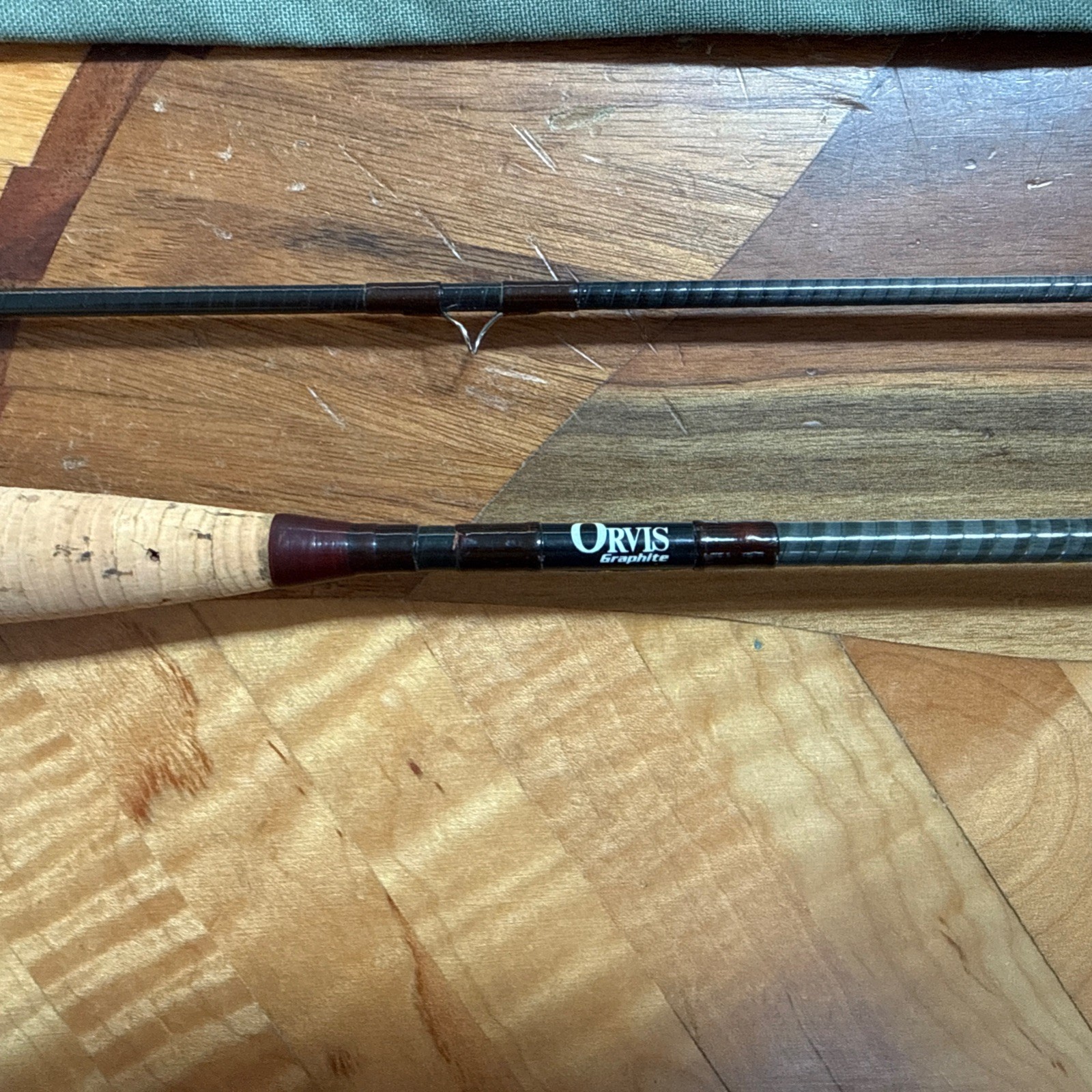 Vintage ORVIS Graphite TROUT 7’6” 6wt Fly rod with Tube, Canvas Sock Excellent!
