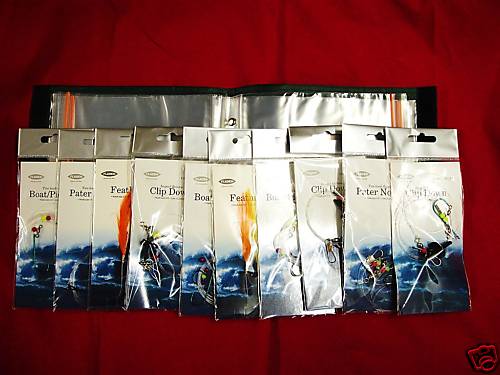 Sea Fishing RIG WALLET and 10 BEACH / PIER FISHING RIGS
