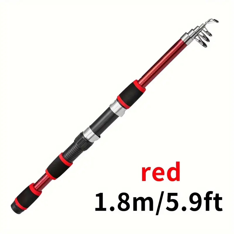 1pc Portable Fibreglass Fishing Rod,1.8M/5.9FT or 6.89FT Telescopic Fishing Pole