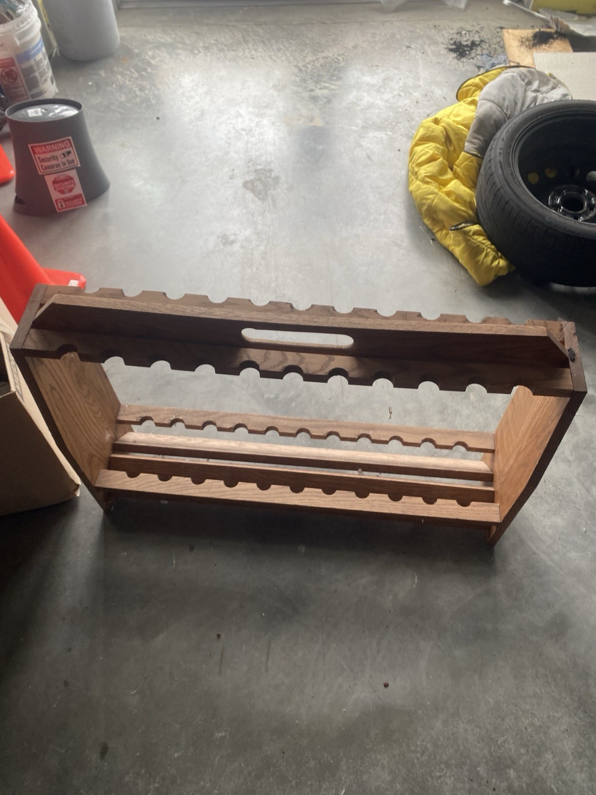 Wooden with handle 22 rod Holder