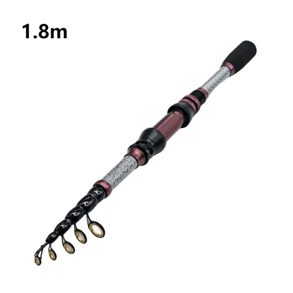 Telescopic Rod Carbon Fishing Rod UV Reinforced Guides Foam Grip Handle